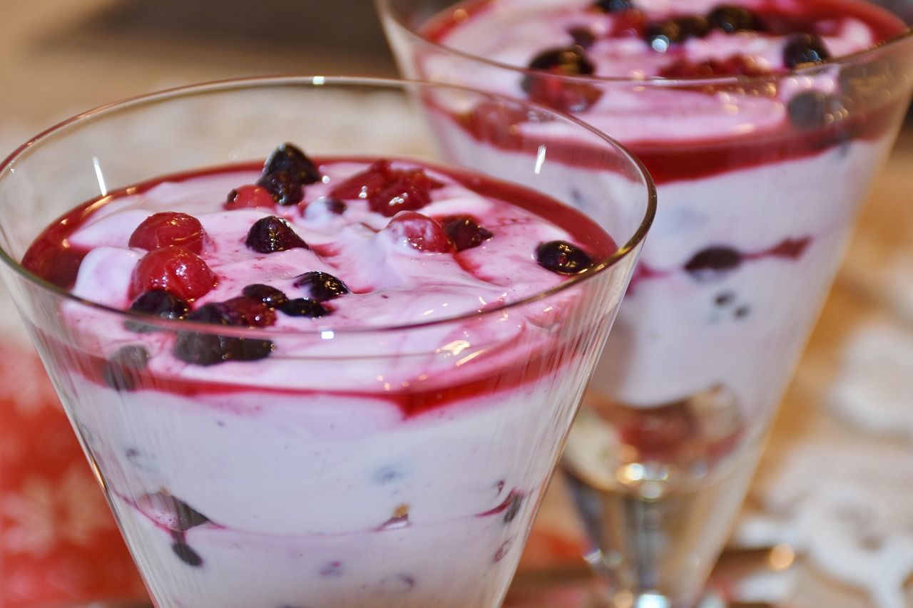 Sagu de vinho com creme